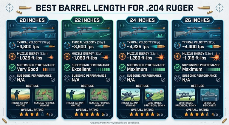 Best Barrel Length For 204 Ruger
