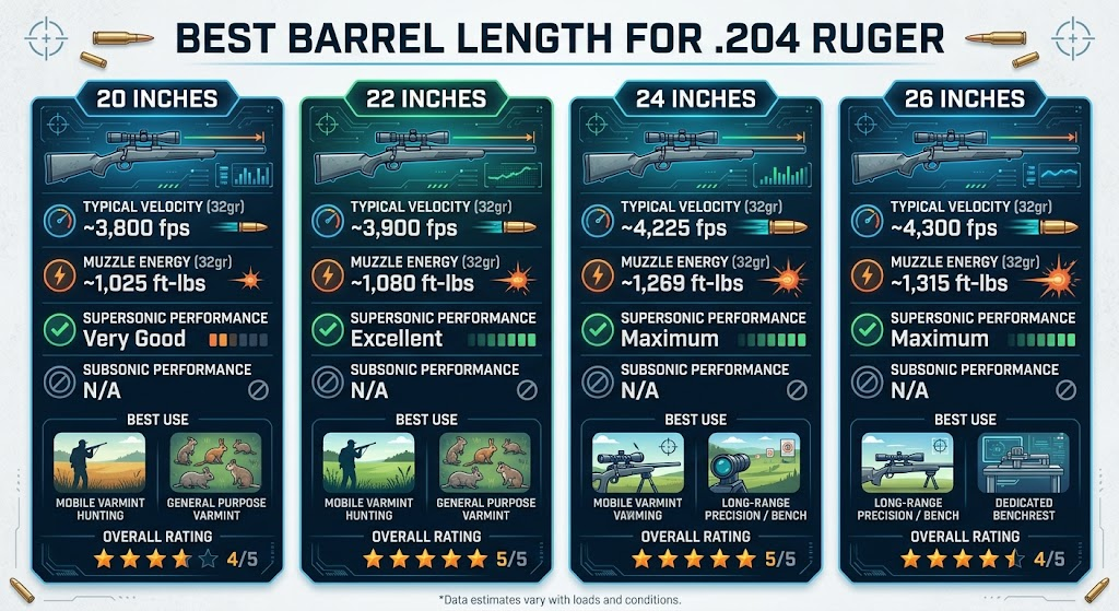 Best Barrel Length For 204 Ruger