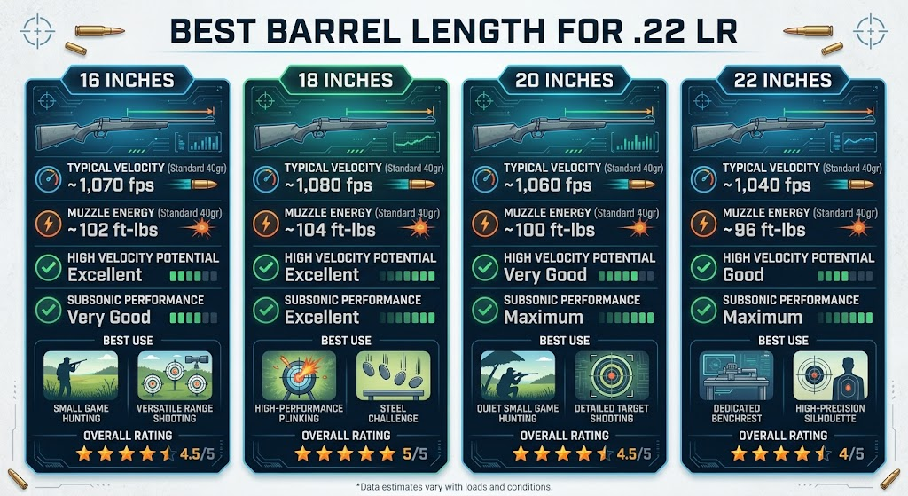 Best Barrel Length For 22 LR