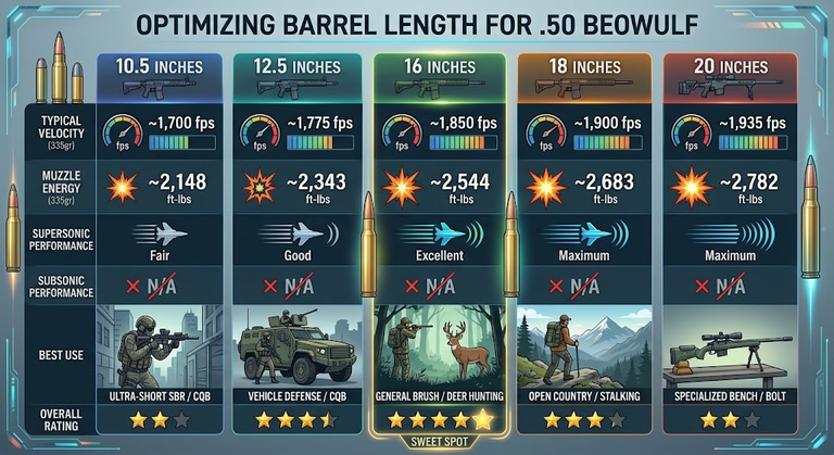 Best Barrel Length For 50 Beowulf