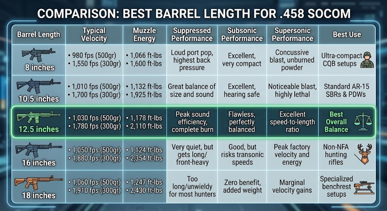 Best Barrel Length for 458 SOCOM