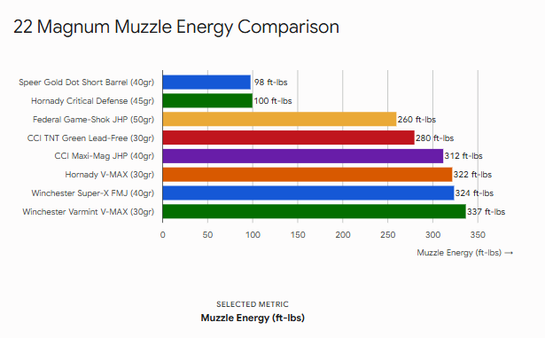 .22 Magnum Muzzle Energy