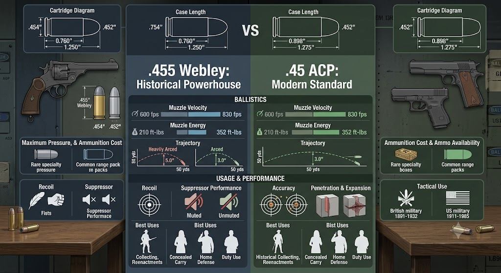 .455 Webley vs .45 ACP