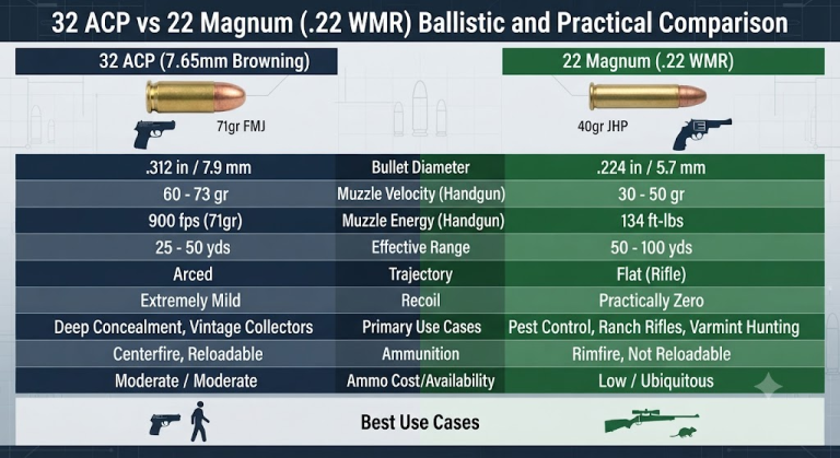 32 ACP vs 22 Magnum