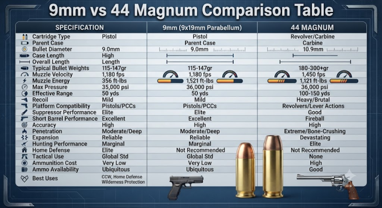 9mm vs 44 Magnum