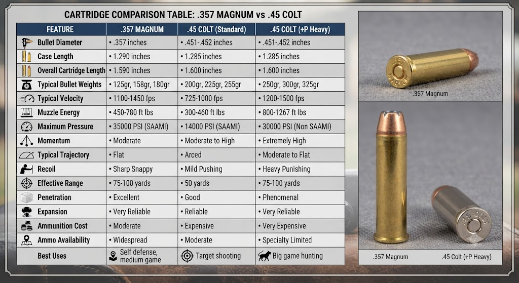 .357 vs 45 Colt