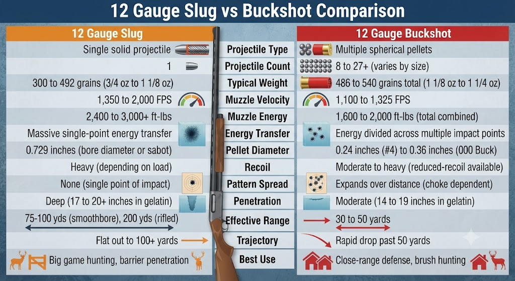 12 Gauge Slug vs Buckshot 12 Gauge Slug vs Buckshot