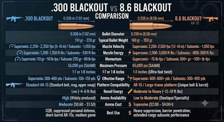.300 Blackout vs 8.6 Blackout