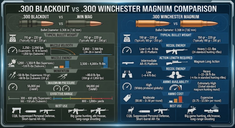 .300 Blackout vs .300 Winchester Magnum