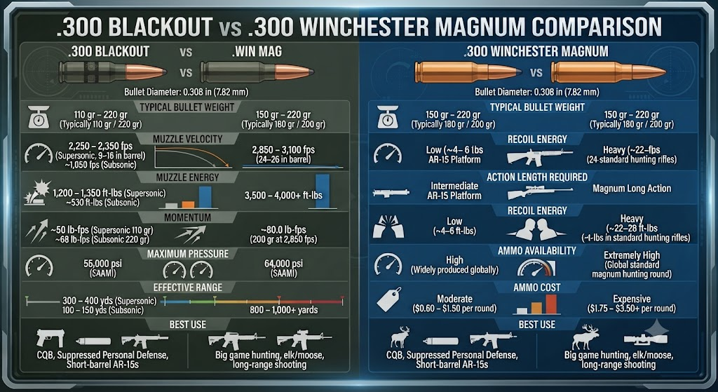 .300 Blackout vs .300 Winchester Magnum
