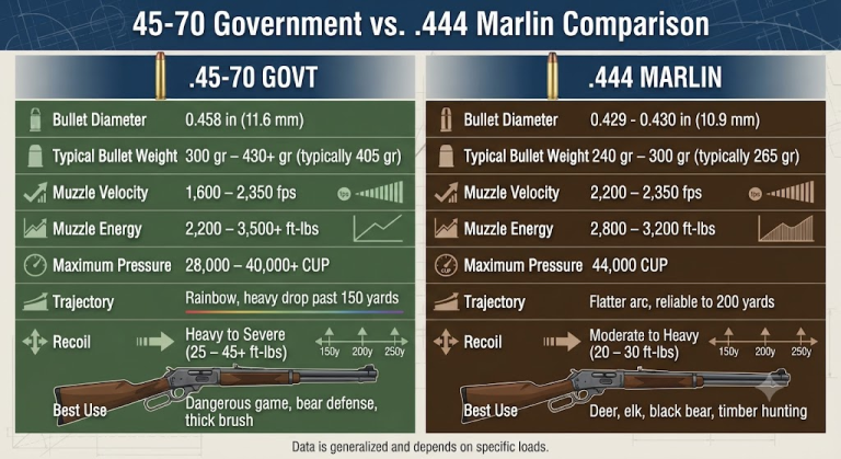 45/70 vs 444 Marlin