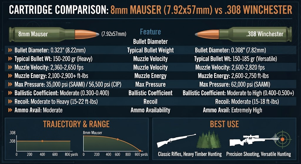 8mm Mauser vs 308