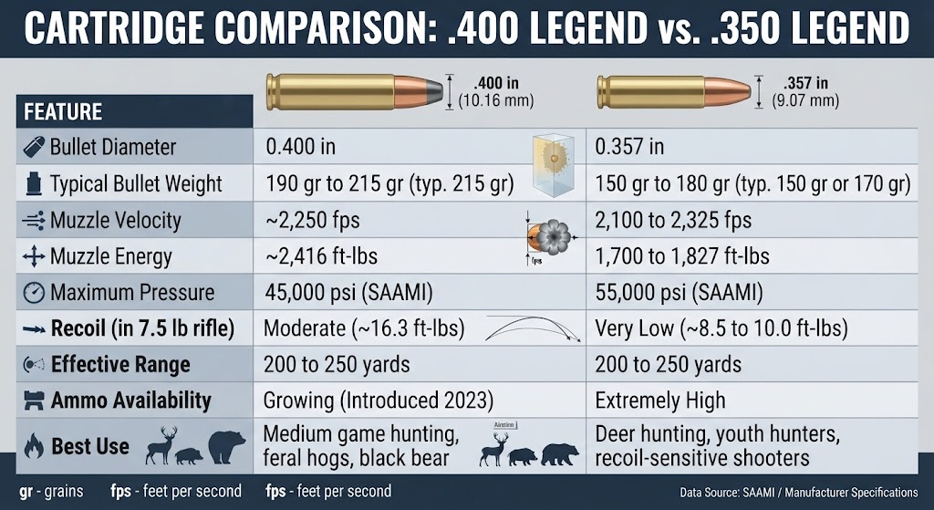 .400 Legend vs .350 Legend