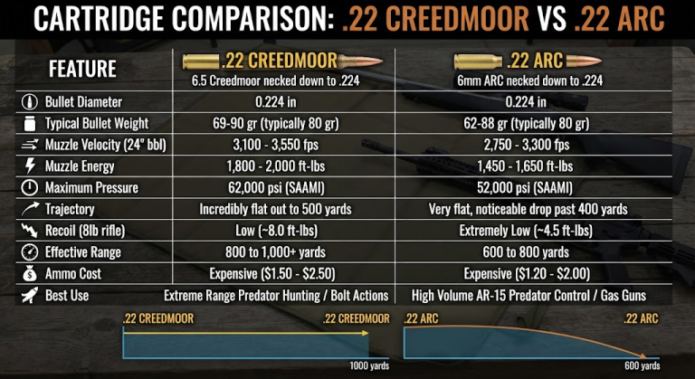 22 Creedmoor vs 22 Arc