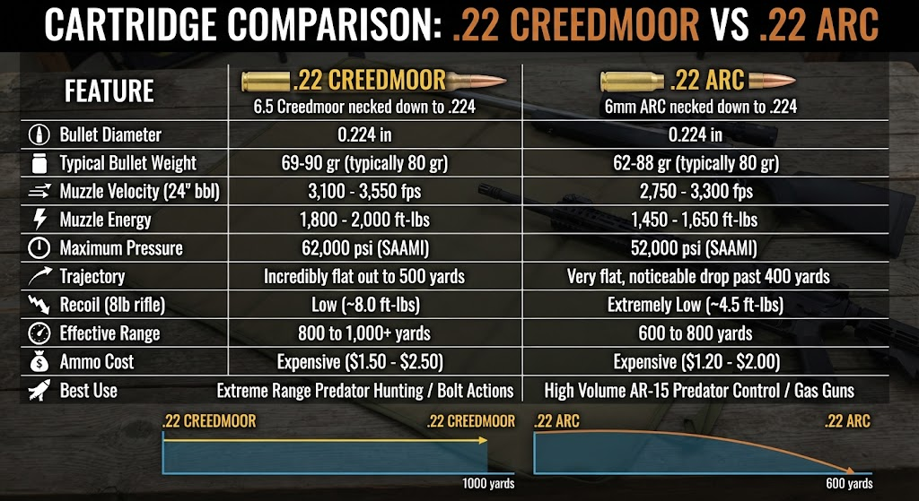 22 Creedmoor vs 22 Arc