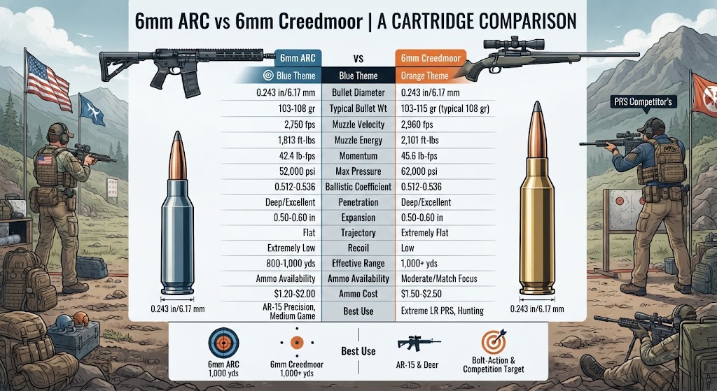 6mm ARC vs 6mm Creedmoor