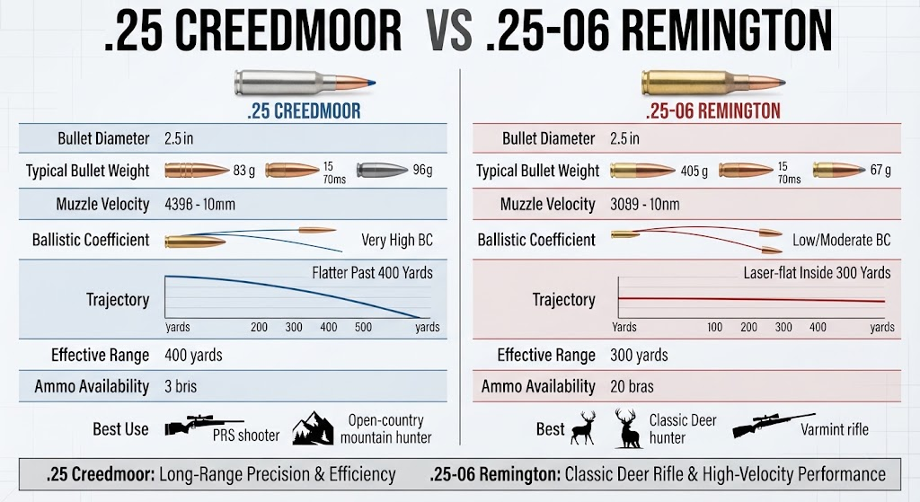 25 Creedmoor vs 25-06 Remington 25 Creedmoor vs 25-06 Remington