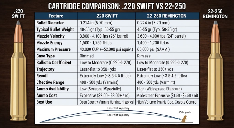 220 Swift Vs 22-250