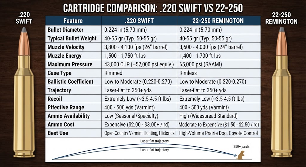 220 Swift Vs 22-250