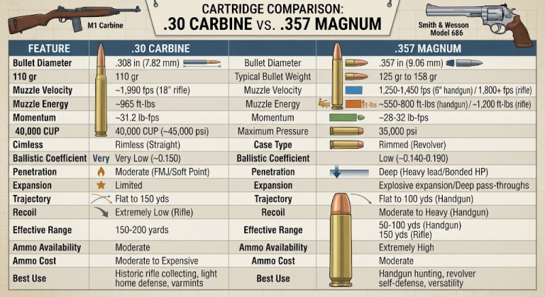 .30 Carbine vs .357 Magnum