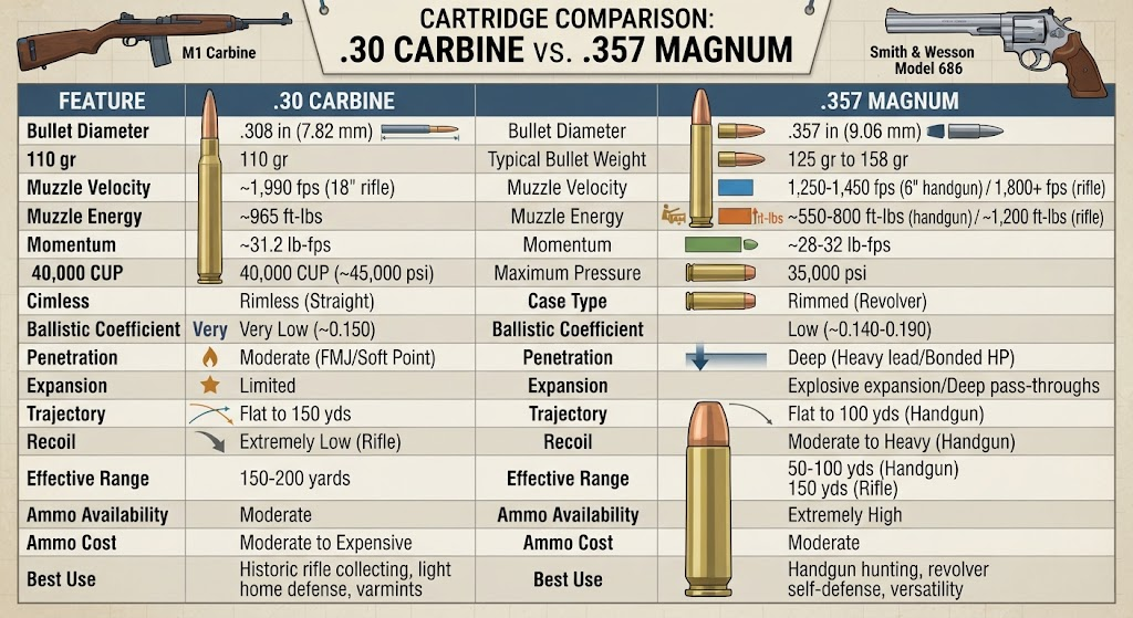 .30 Carbine vs .357 Magnum
