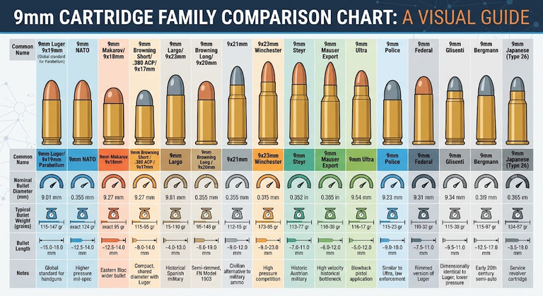 9mm Bullet Dimensions