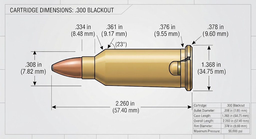 .300 Blackout Dimensions