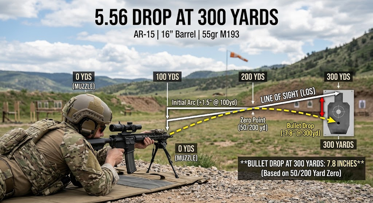 5.56 Drop at 300 Yards