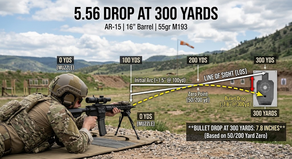 5.56 Drop at 300 Yards