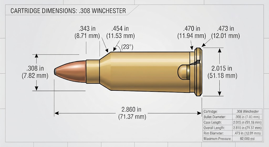 .308 Winchester Dimensions
