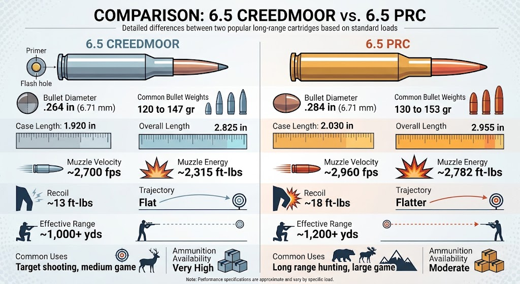 6.5 Creedmoor vs 6.5 PRC