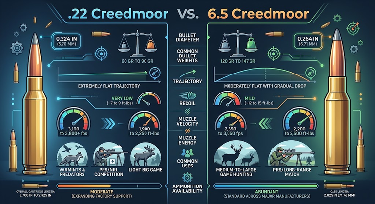 .22 Creedmoor vs 6.5 Creedmoor