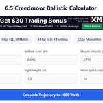 6.5 Creedmoor Ballistic Calculator