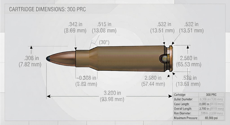 300 PRC Case Dimensions