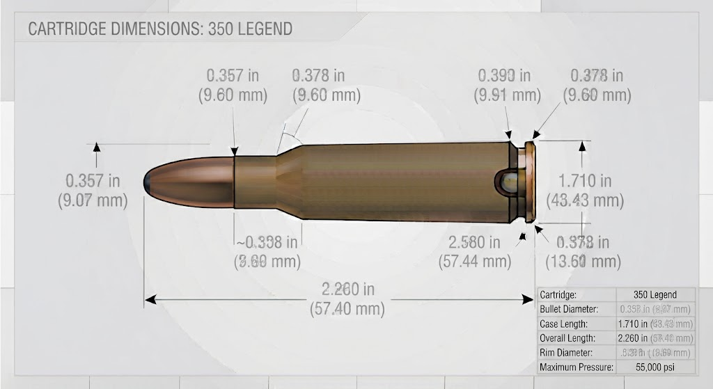 350 Legend Case Dimensions