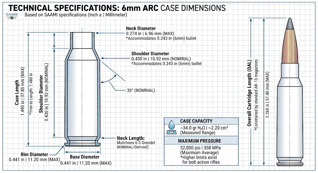 6mm ARC Case Dimensions