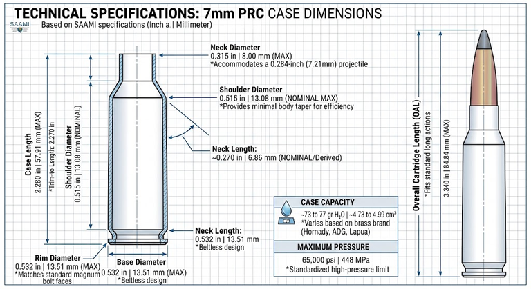 7mm PRC Case Dimensions