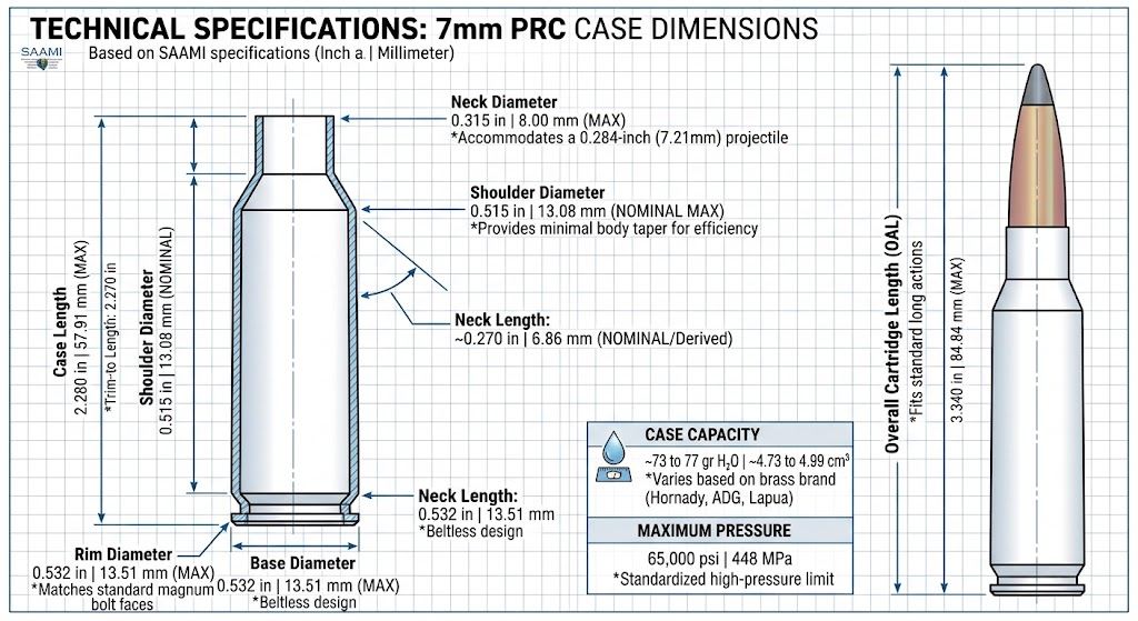 7mm PRC Case Dimensions