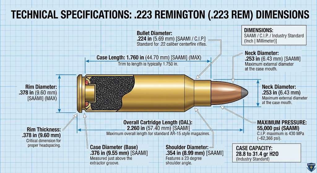 .223 Remington Dimensions