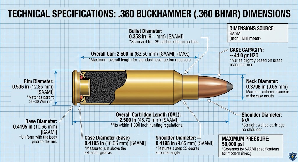 360 Buckhammer Dimensions