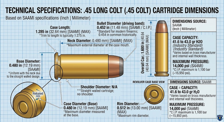 45 Long Colt Dimensions