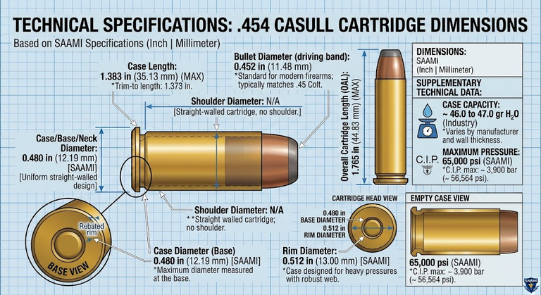 .454 Casull Cartridge Dimensions