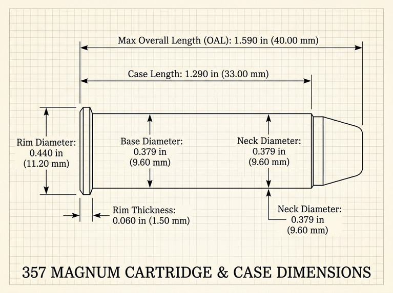 357 Magnum Case Dimensions