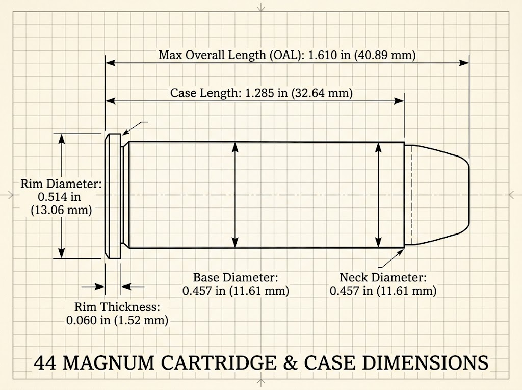 44 Magnum Case Dimensions