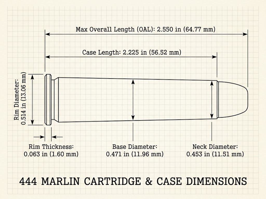 444 Marlin Case Dimensions