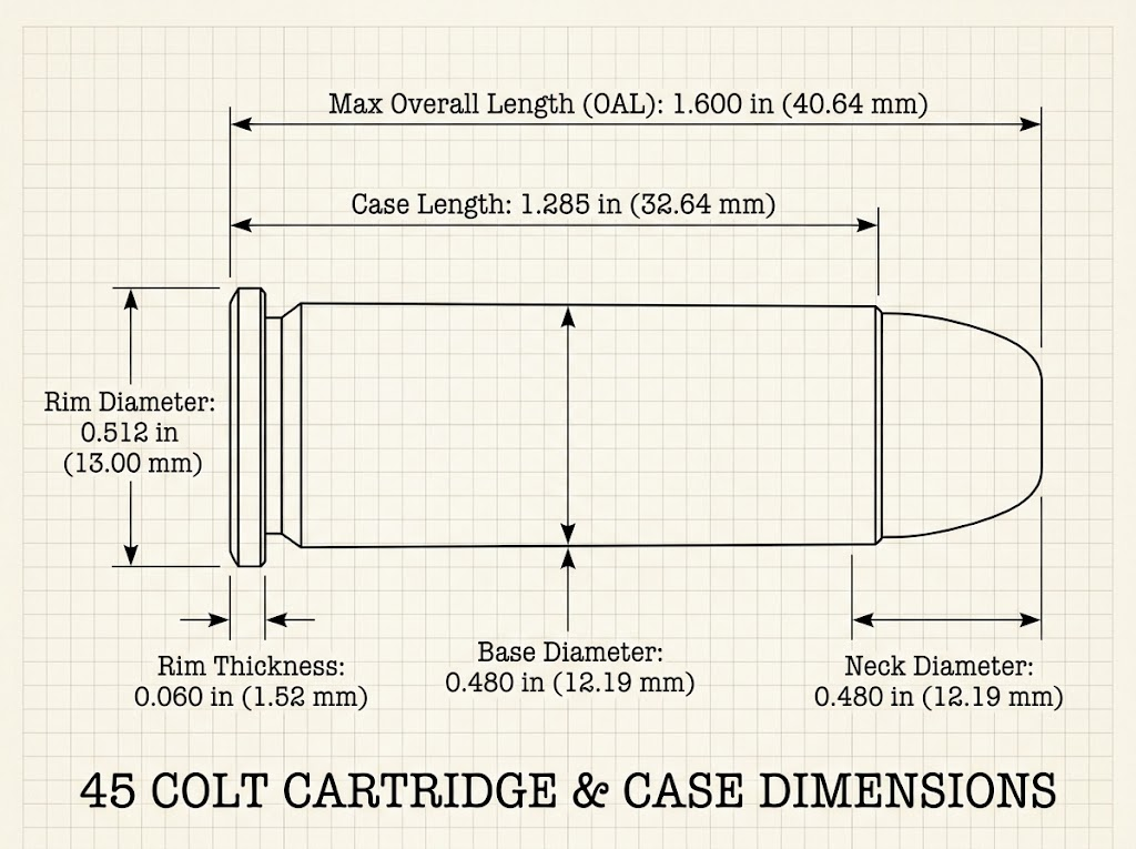 45 Colt Case Dimensions