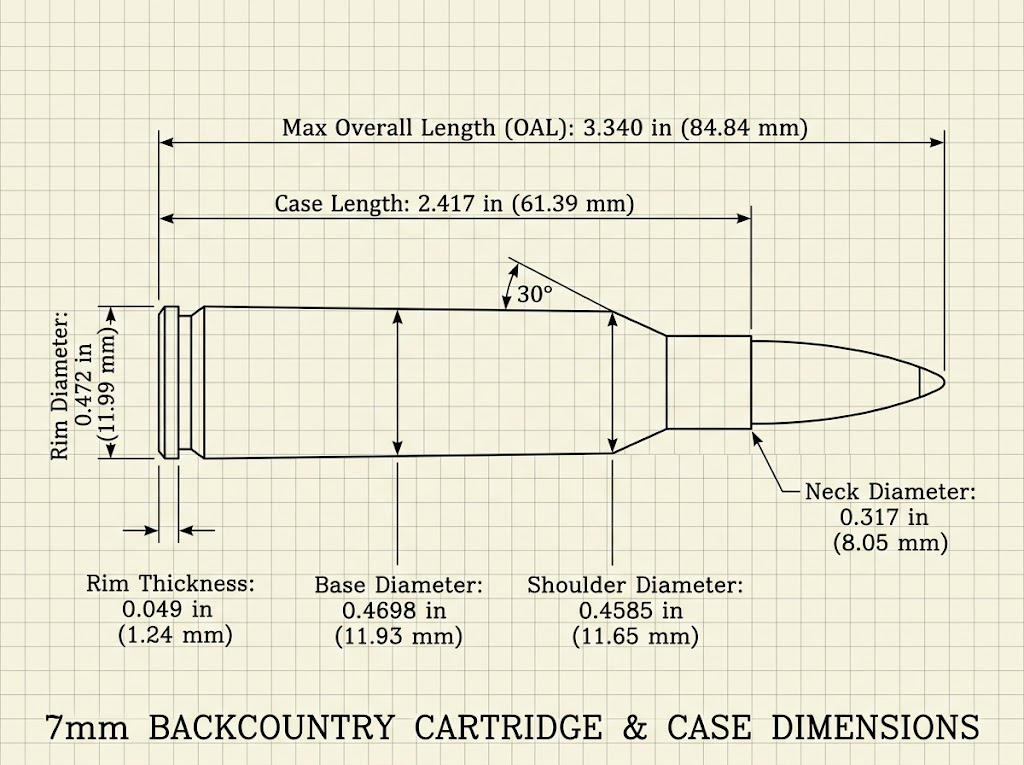 7mm Backcountry Case Dimensions