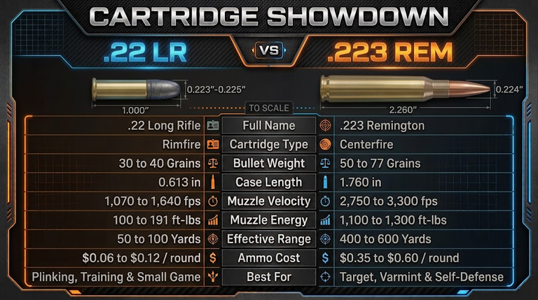 .22 LR vs .223