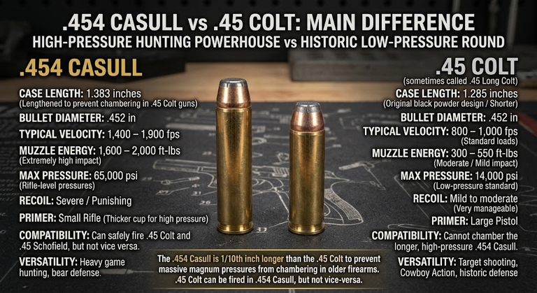 454 Casull vs 45 Colt
