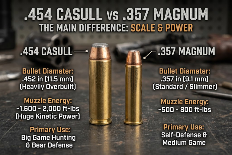 454 Casull vs 357 Magnum
